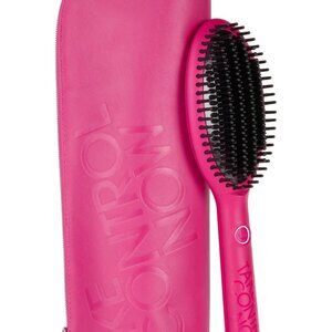 NIB GHD Smoothing straightening Hot Brush slide - Limited orchid Pink plus pouch